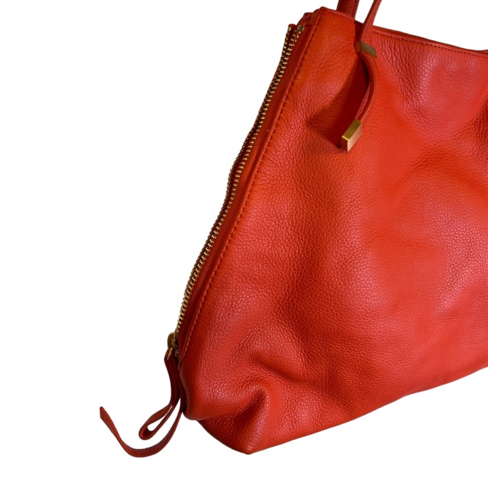 Joie Bright Red Leather Shoulder Tote - Picture 2 of 10